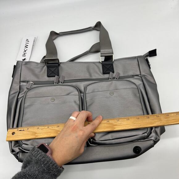 IHKWIP Cargo Catchall Tote Met Stone Grey No Crossbody Strap - Picture 11 of 14